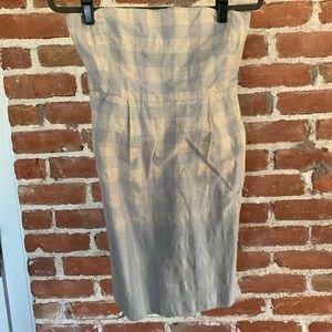 Gap plaid strapless blue Easter dress 2